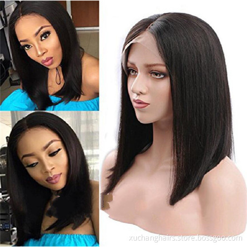 short black synthetic wig bob lace front synthetic wig black woman synthetic wig